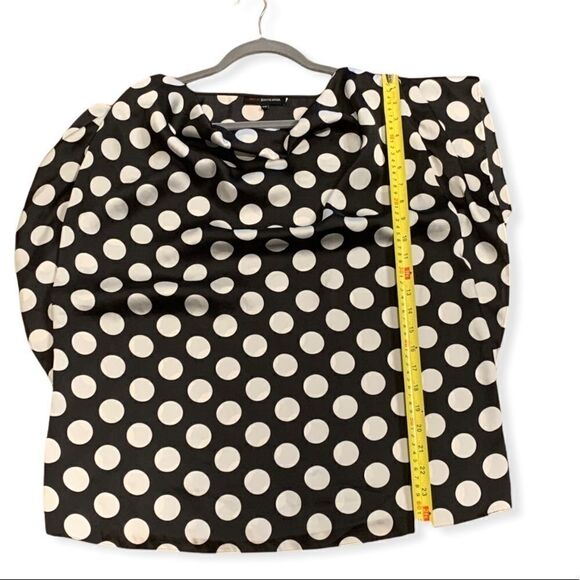 EDIT by Jeanne Beker Polka Dot Draped Front Blouse - Picture 6 of 6